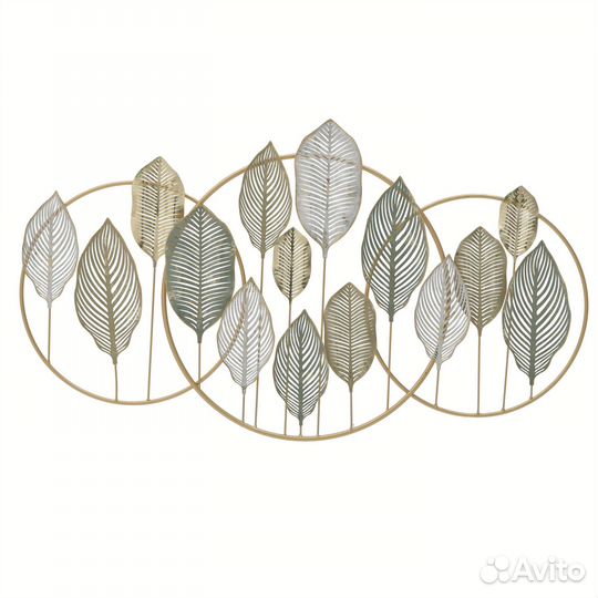 Декор настенный золотой, зеленый