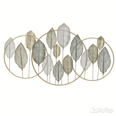 Декор настенный золотой, зеленый