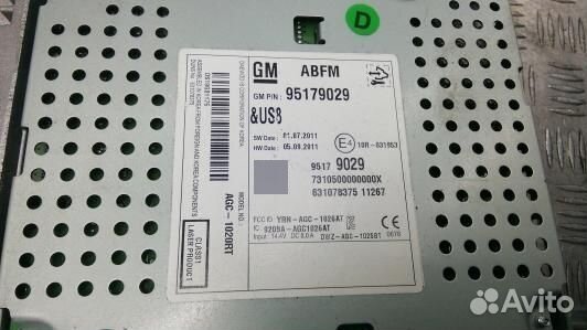 Магнитола chevrolet aveo 2 (KEA25I401)