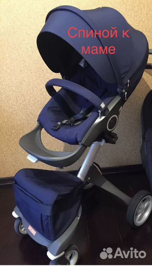 Коляска stokke xplory тёмно-синяя оригинал