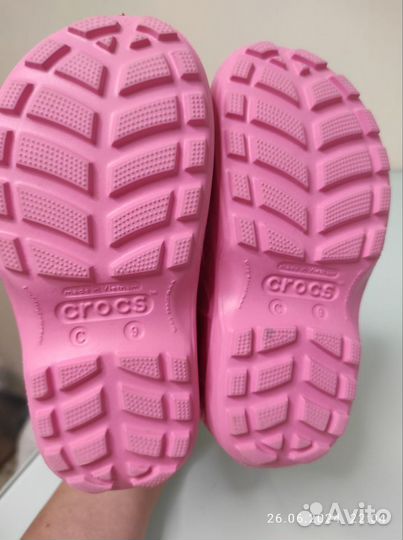 Детские резиновые сапоги crocs с9 (б/у)