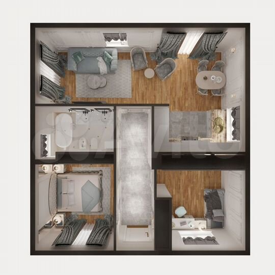 Коттедж 90,3 м² на участке 3,2 сот.