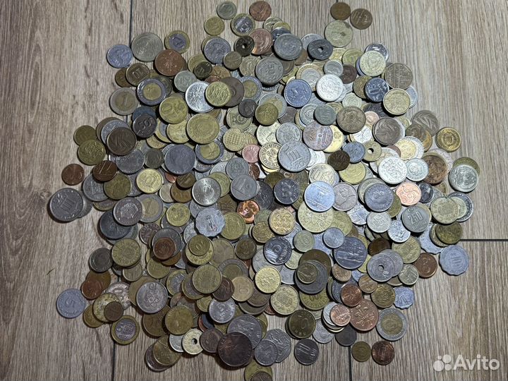 Монеты развес нумизматика иностранные 2.6кг