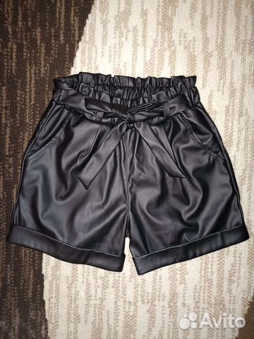 Шорты экокожа