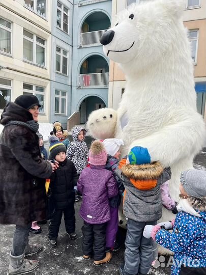 Белый мишка аниматор