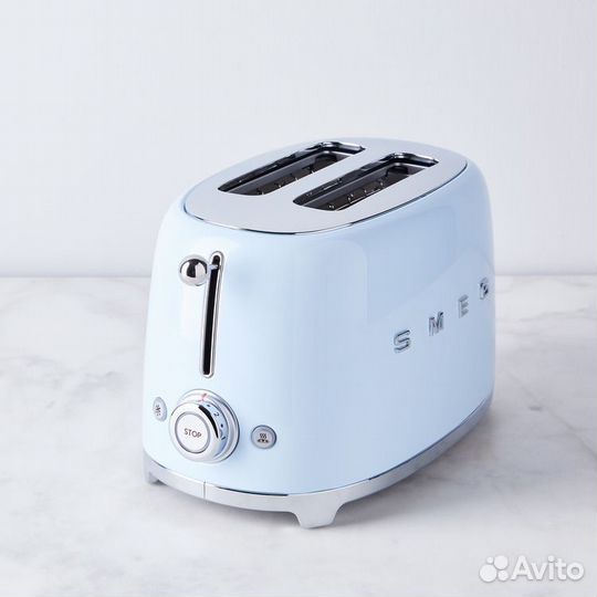 Тостер Smeg TSF01pbeu голубой