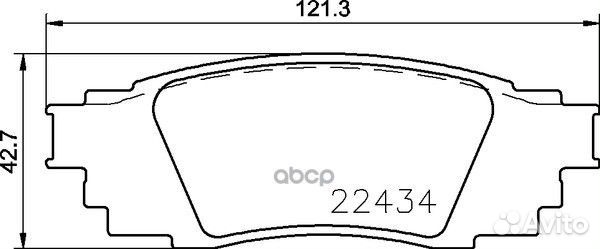 Колодки тормозные дисковые зад NP1112 nissh