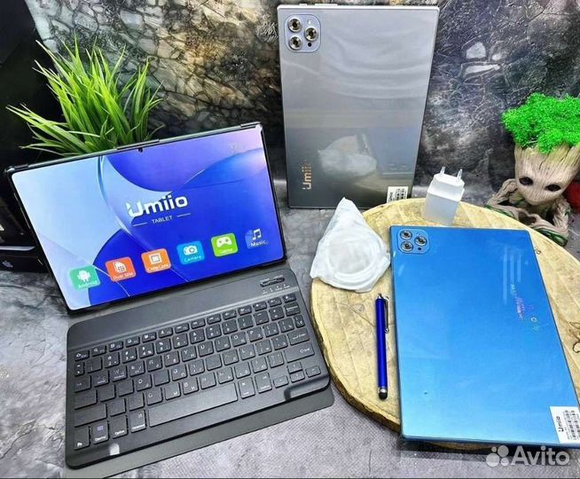 Планшет umiio + клавиатура + чехол + стилус+стекло