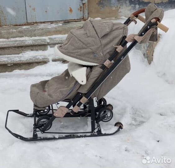 Детские санки коляска nika7-8к