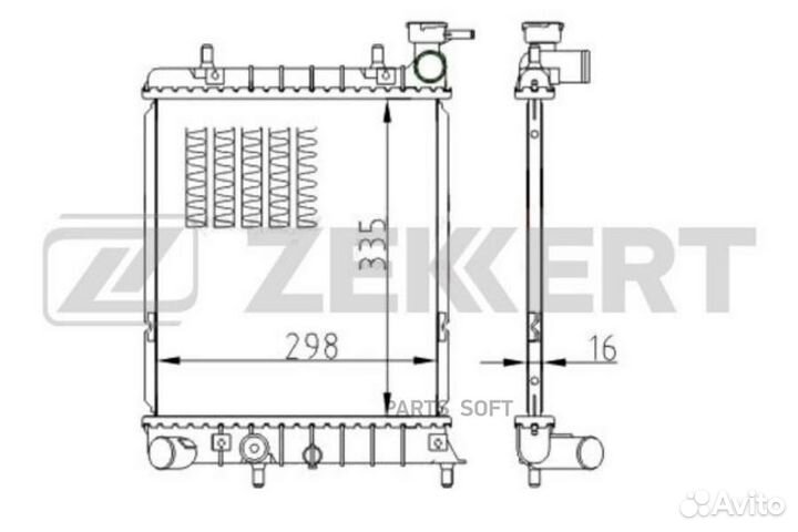 Радиатор охлаждения Хендай Акцент II 99