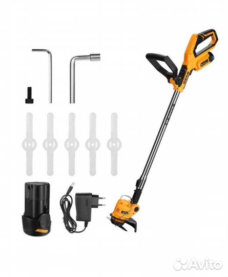 Триммер аккумуляторный Deko Dktr12,2акк-ра,ножи