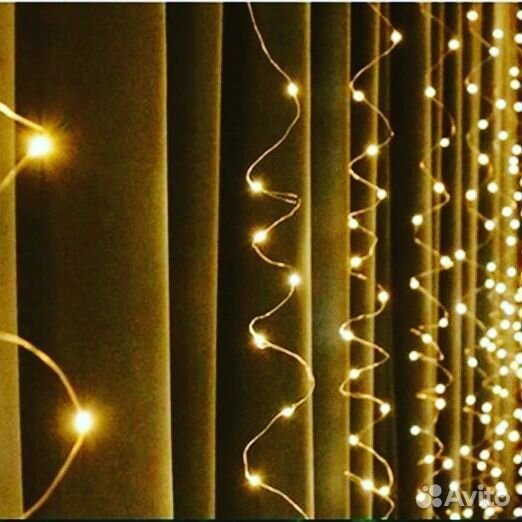 Гирлянда-штора Роса 3 на 3м