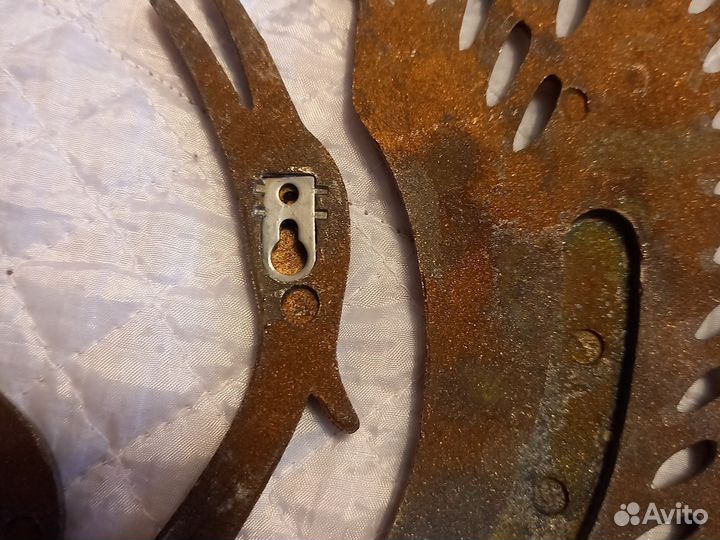 Панно настенное СССР бронза, танец журавлей