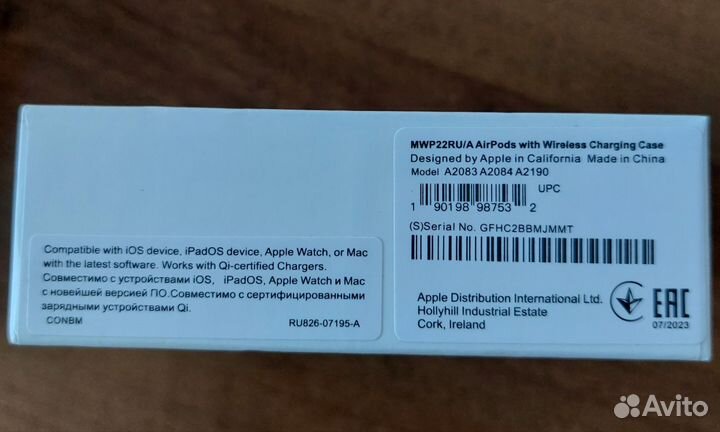 Беспроводные наушники apple airpods 2