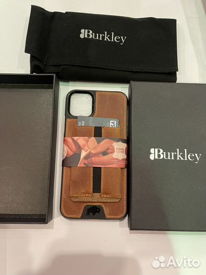 Кожаный чехол флип на iPhone 13 pro max