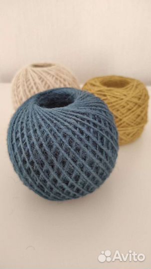 Джутовый шпагат цветной для вязания