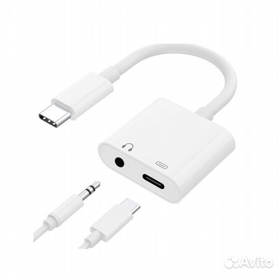 Переходник Type-C(m) - Jack 3.5(f) /Type-C (f)