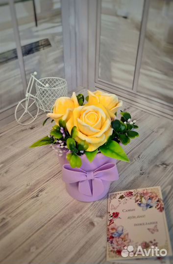 Подарок Букет Цветы - мыло руной работы