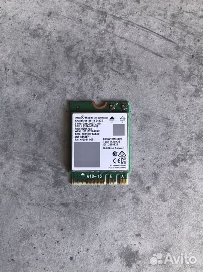 Wi-Fi адаптер + Bluetooth Intel Wi-Fi 6 AX200