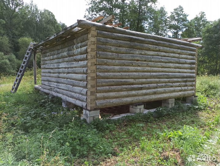 Устоявшийся сруб дома 6х6 +2м терраса