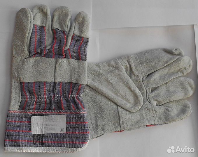 Краги сварочные ут.; перчатки рабочие спилковые