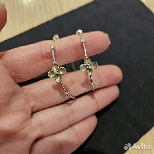 Серьги-кольца из серебра