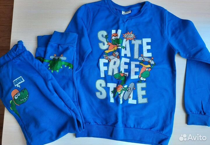 Толстовка, джинсы р.134-140