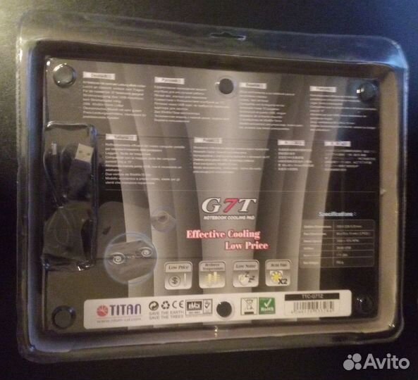 Подставка для ноутбука с двумя вентиляторами