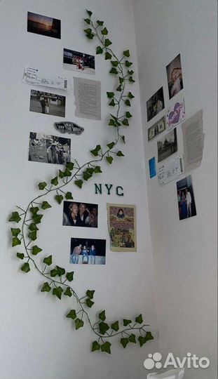 Декоративная искусственная лиана / плющ 3шт
