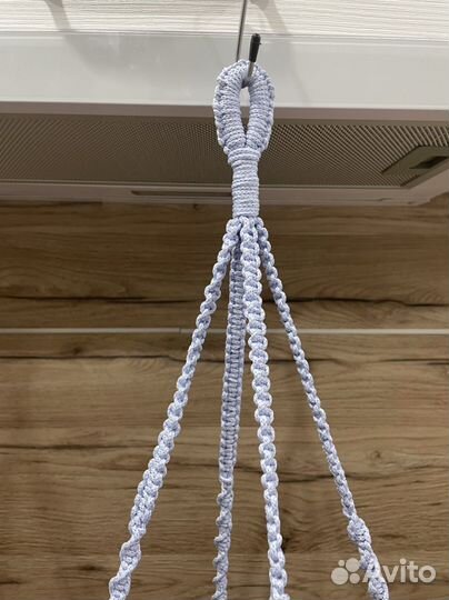 Подвеска для цветов, макраме