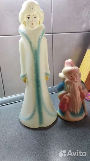 Игрушки Дед мороз и снегурочка. СССР