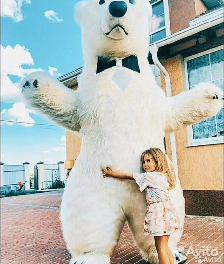 Белый Пушистый Миша Гигант Бомбардир