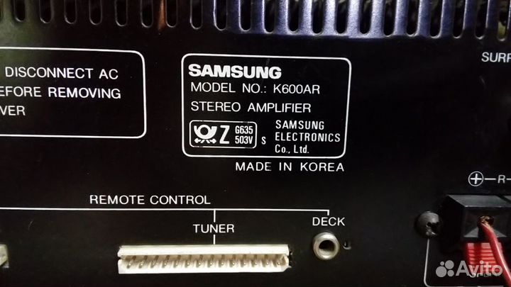 Усилитель samsung K 600AR (Korea) +DVD в подарок