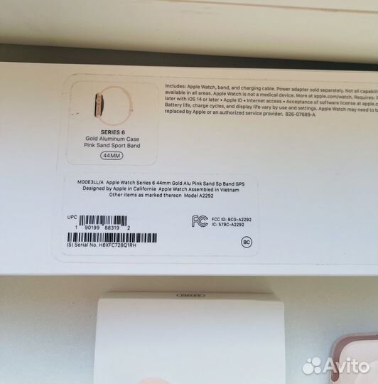 Часы apple watch 6 44 mm rose gold