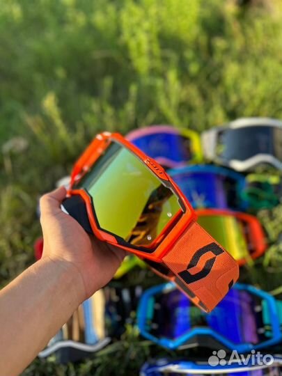 Очки для мотокросса scott, 100%