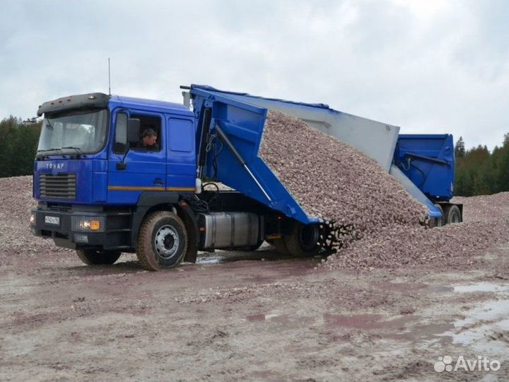 Щебень гравийный разной фракции от трех кубов