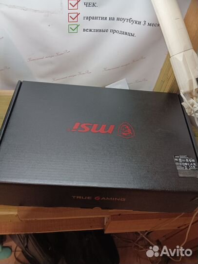 Ноутбук msi ms-17f4 core i7-9250h/gf 1650Ti