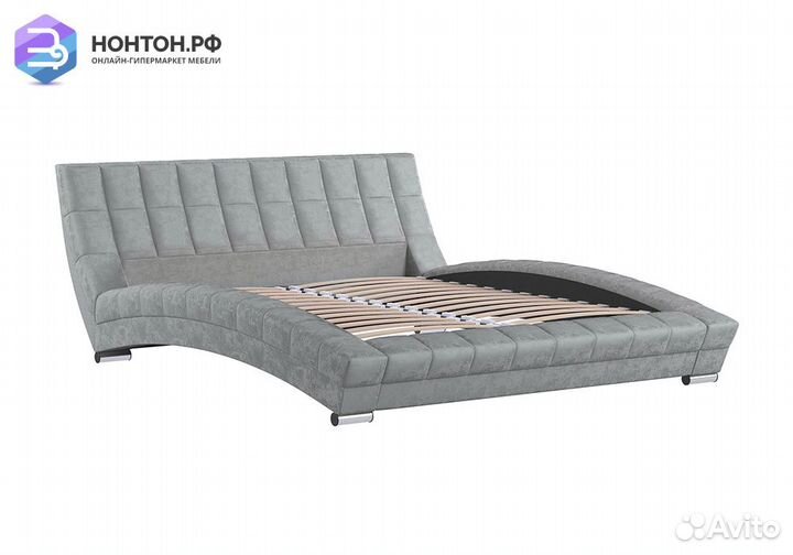 Кровать Оливия светло-серая