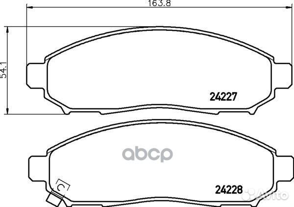 Колодки тормозные дисковые перед NP2020 NIS