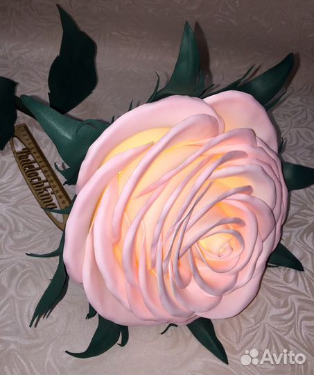 Светильник роза из фоамирана