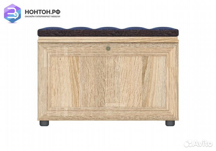 Тумба для обуви Оскар-7А дуб сонома светлый / кожз