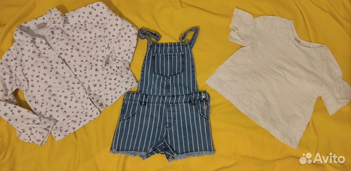 5/6 л Пакет лето:Zara футболки,джинсовка Син