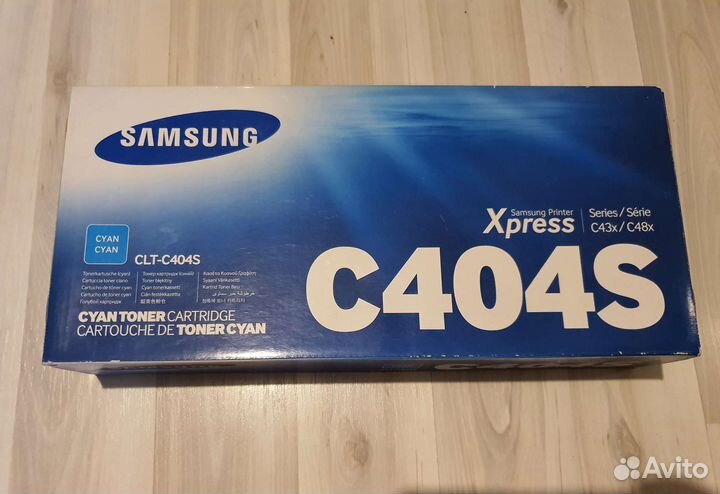Новый картридж Samsung C404S голубой