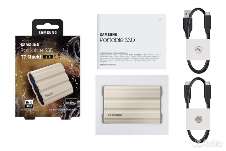 SSD Samsung T7 Shield 2TB Внешний USB 3.2 Gen 2
