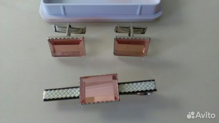 Запонки и зажим для галстука, комплект, СССР