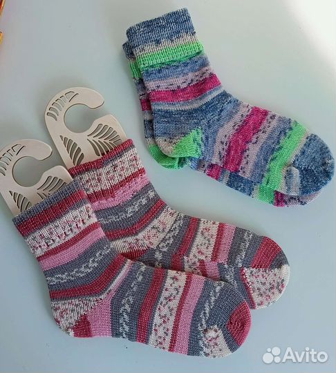 Носки шерстяные вязаные