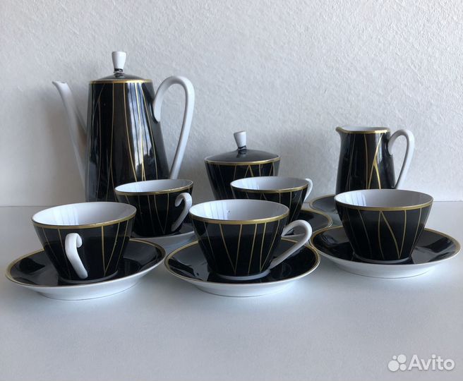 Винтажный кофейный сервиз Kahla. гдр