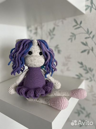 Кукла единорог крючком