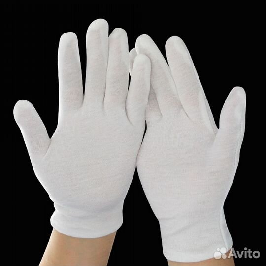 Перчатки белые