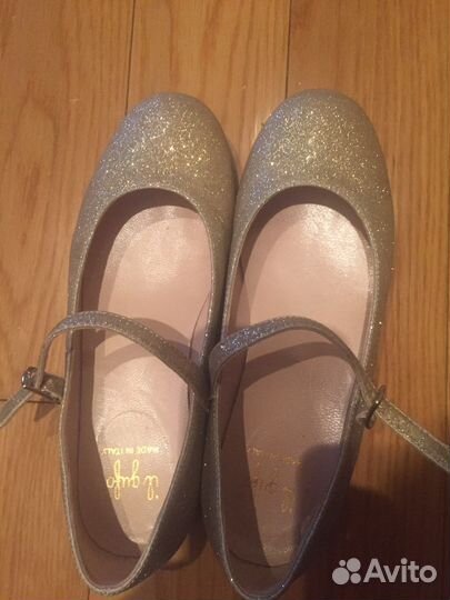 Туфли Балетки золотые 33